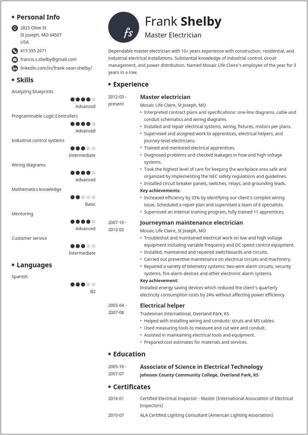 Synonym For Skilled Verbal On Resume