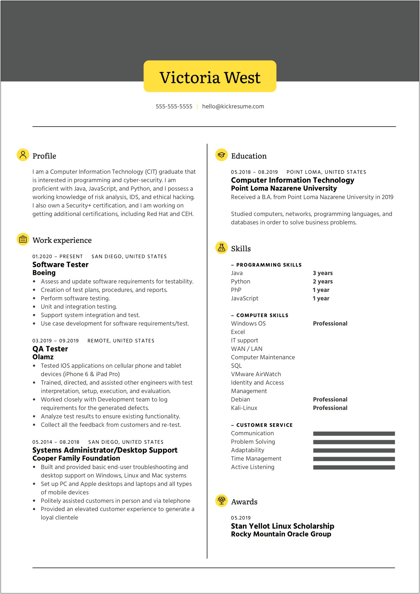 System Administrator 3 Years Experience Resume