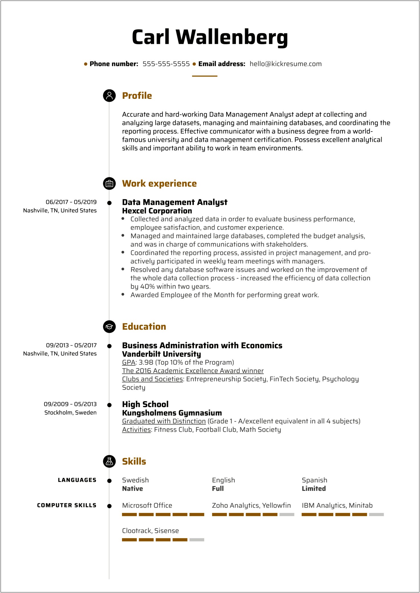 System Analyst Data Flow Sample Resume