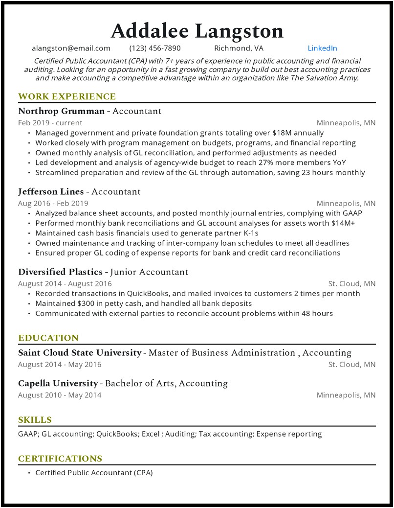 Tax Preparer Resume Sample In Word Format