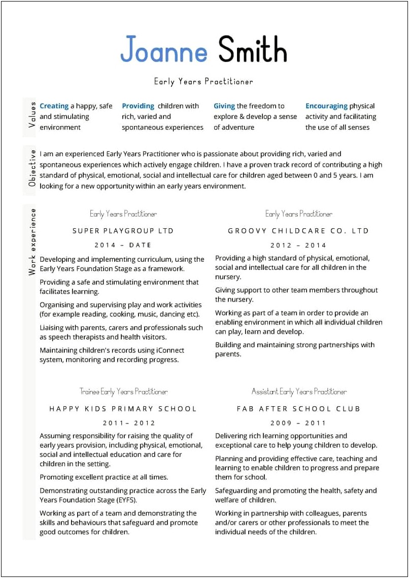 Teacher Cv Templates Free Download Word Document