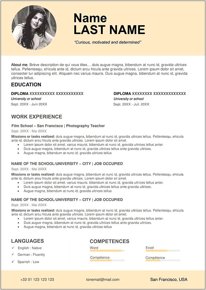 Teacher Resume Format Doc Free Download