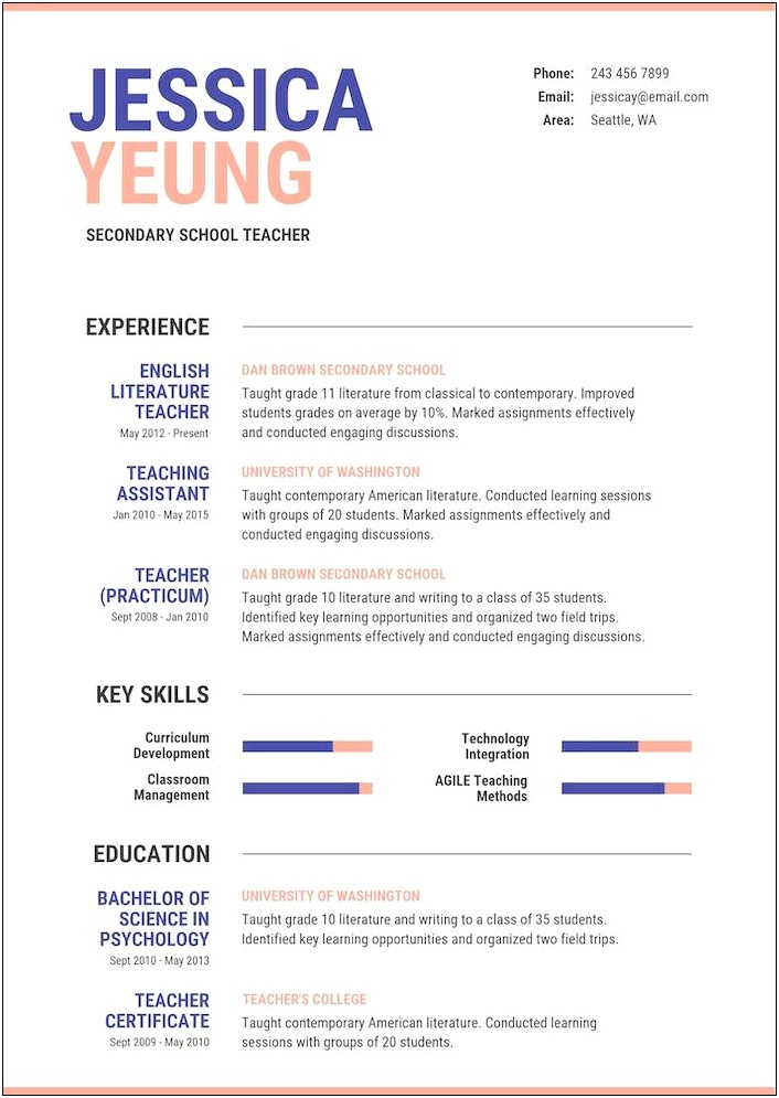 Teacher Resume With Too Much Experience