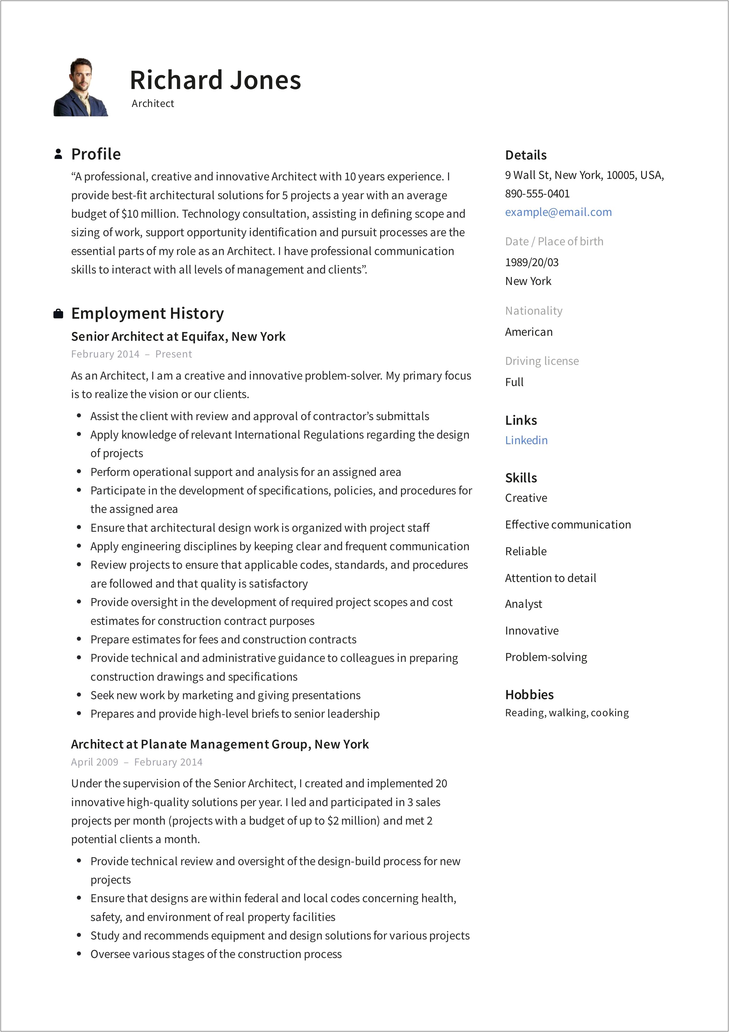 Technical Architect Job Description Resumes Responsibilities