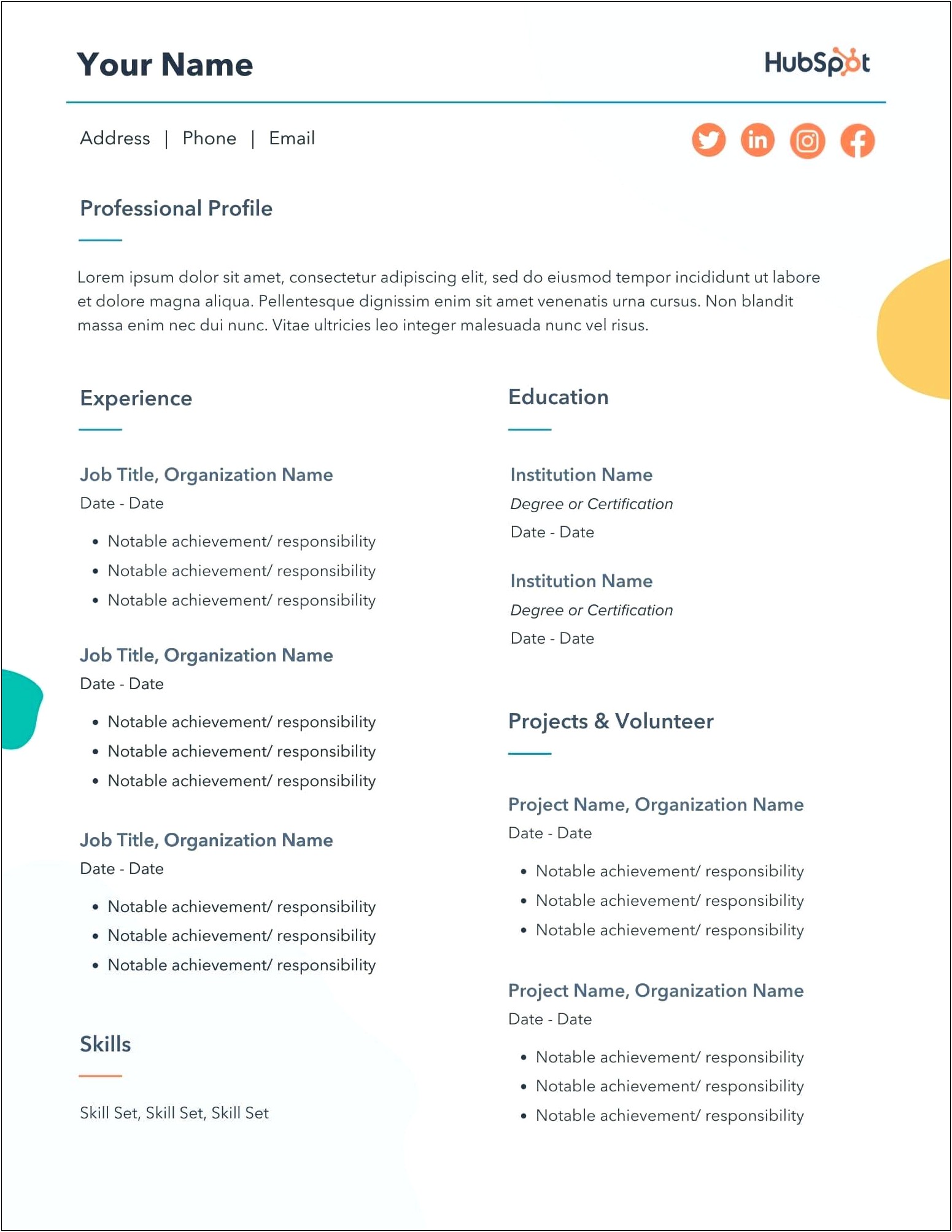 Technical Resume Templates For Microsoft Word