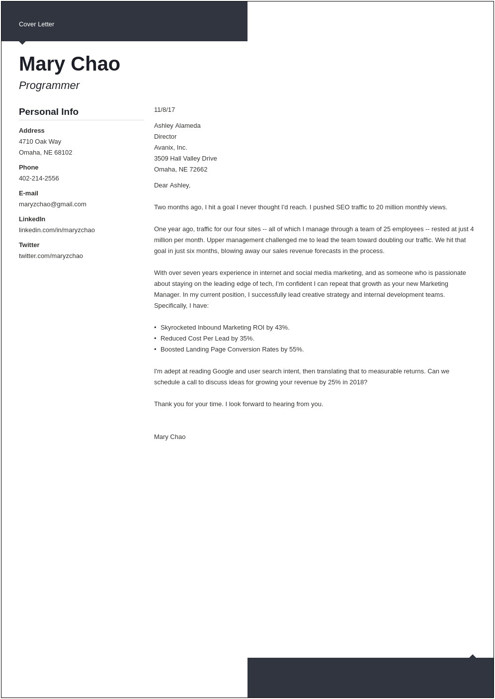 Technical Spacing For Resume Cover Letter