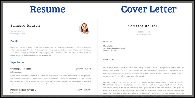 Template For Cover Page For Resume