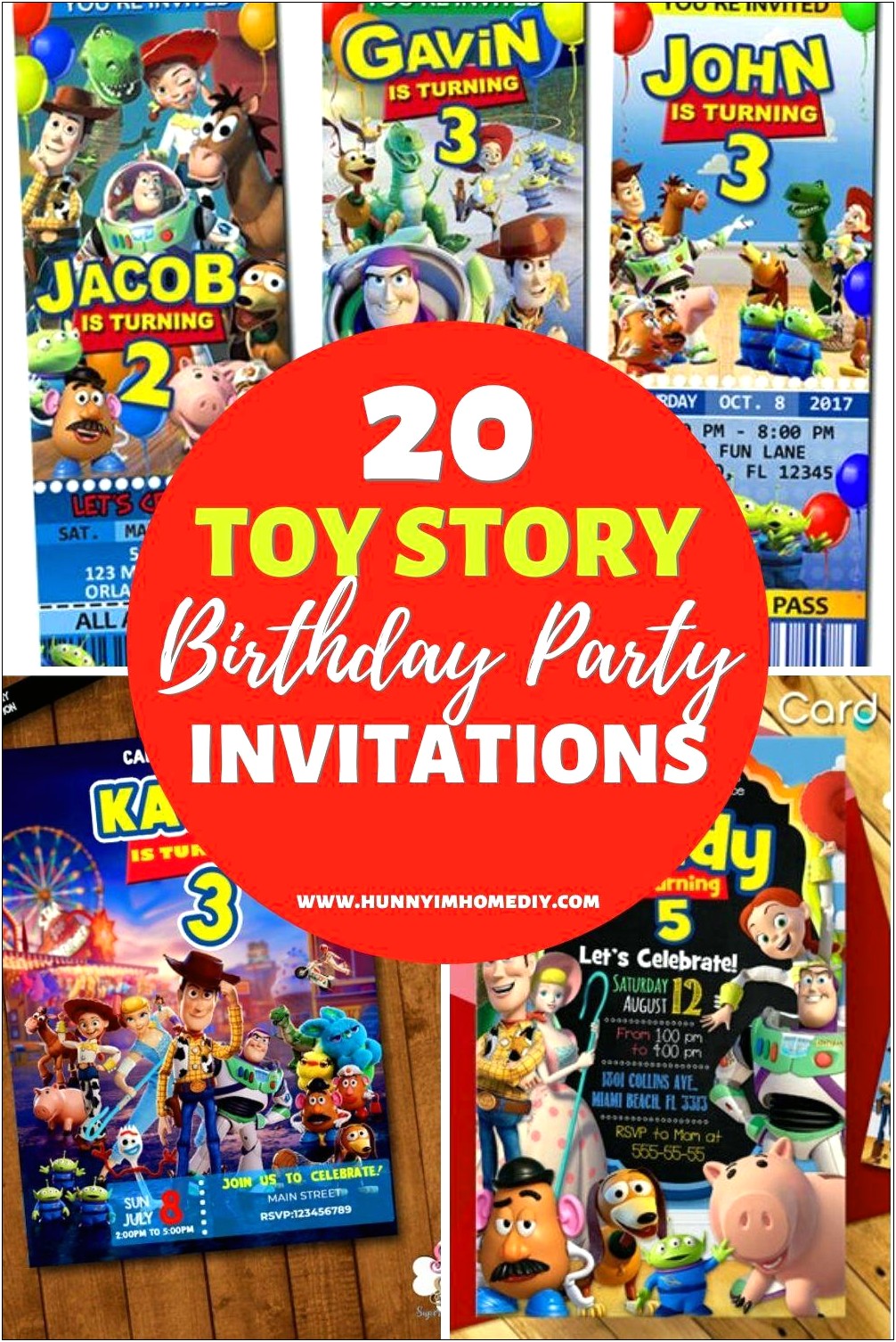 Template Free Toy Story 4 Party Invitations