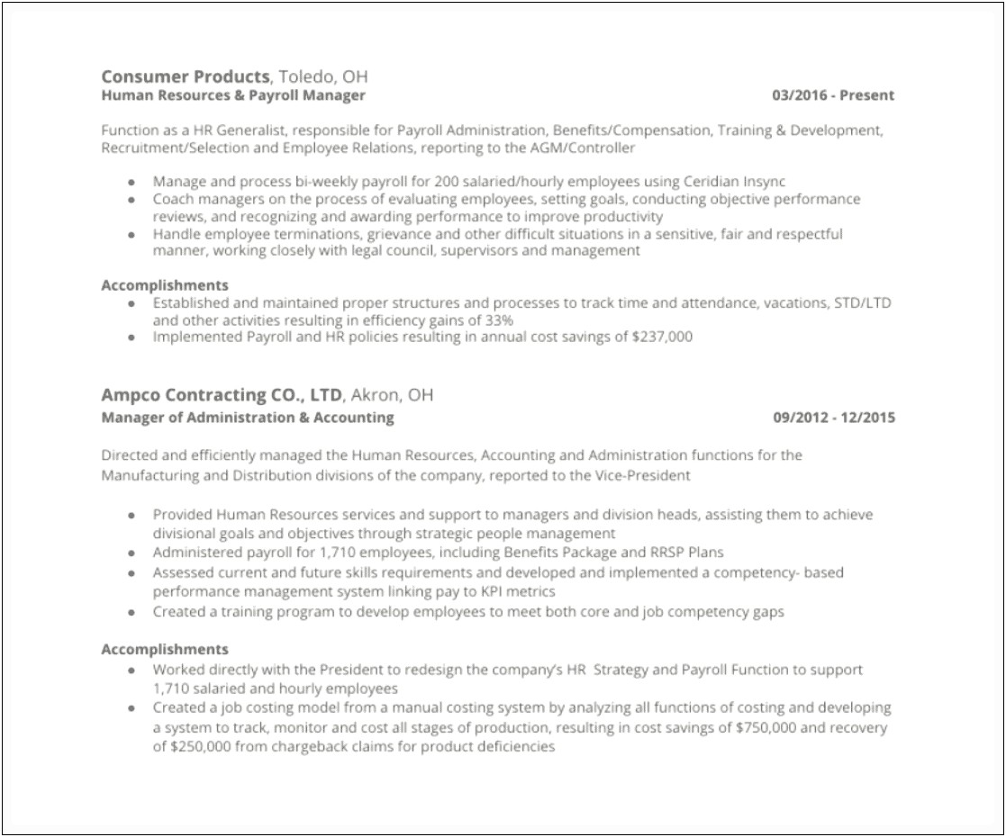 Tense Of Current Job On Resume