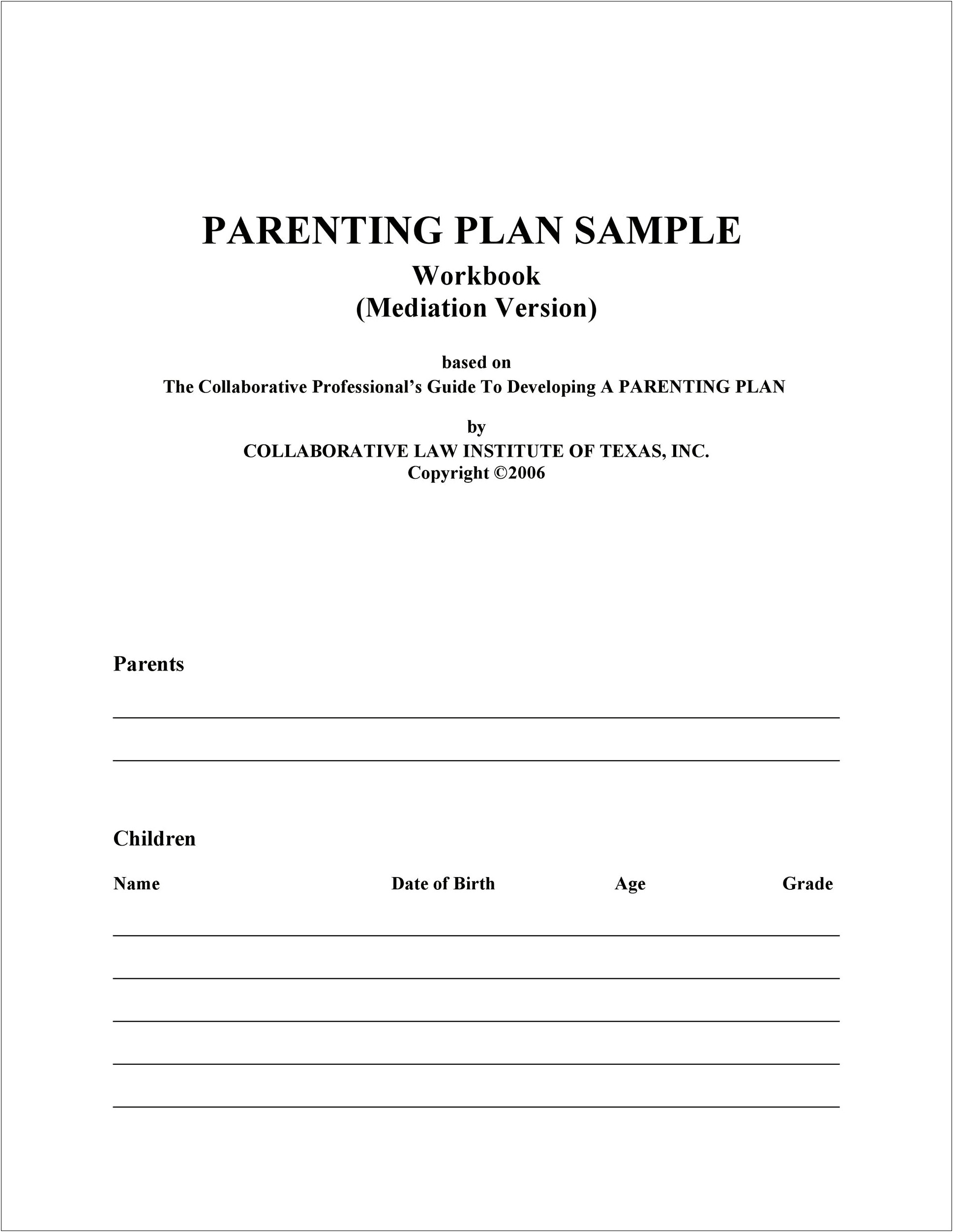 Termination Of Parental Rights In Texas Free Template