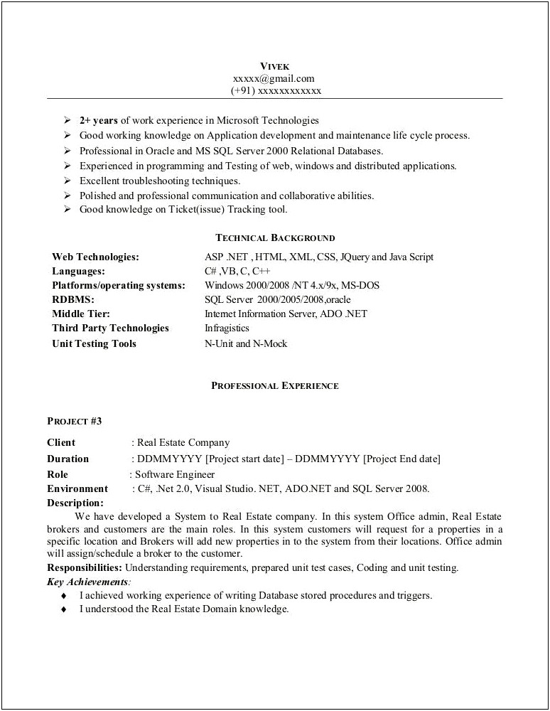 Testing Resume Sample For 3 Years Experience