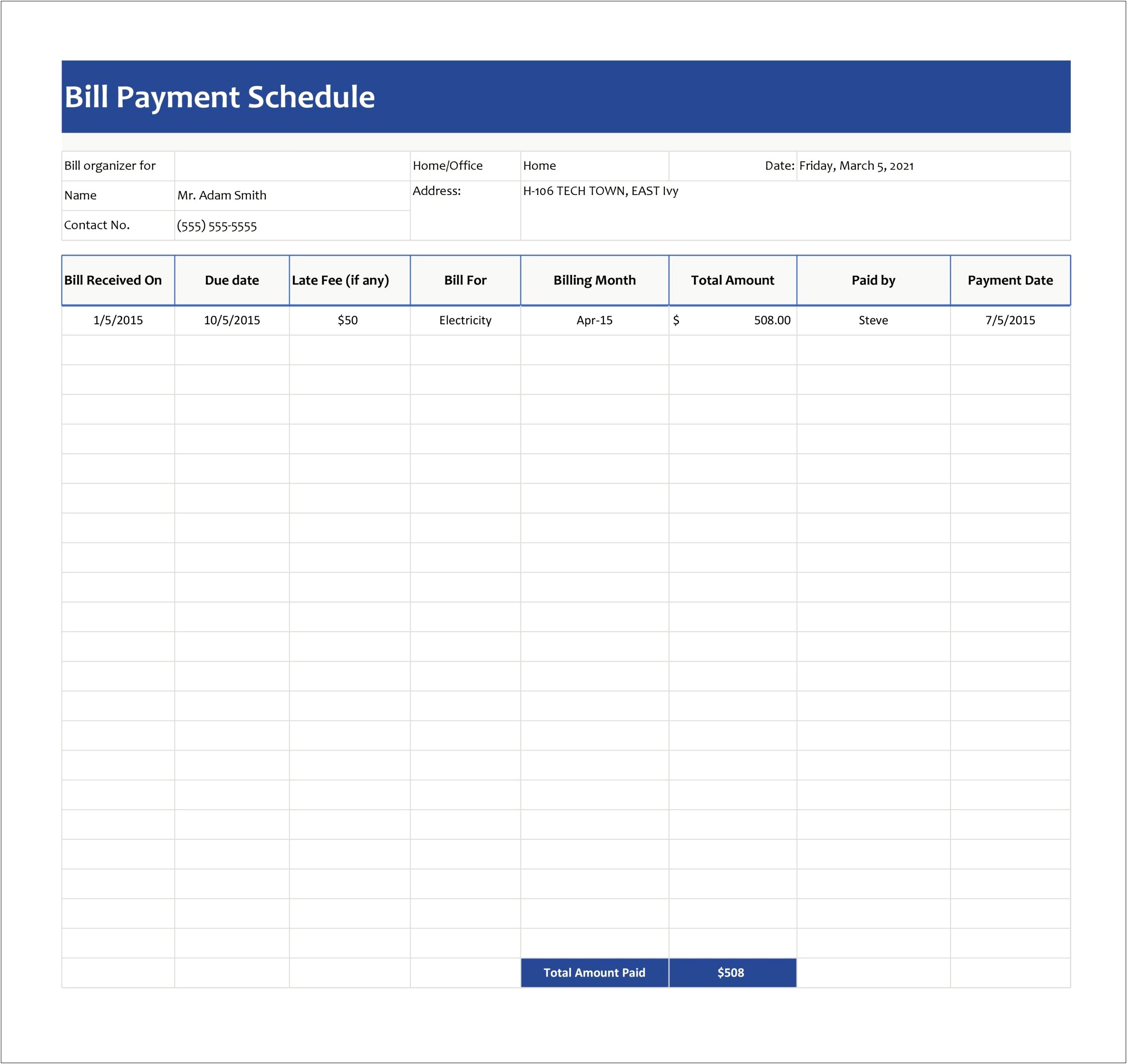 The Best Free Daily Weekly & Monthly Invoice Template