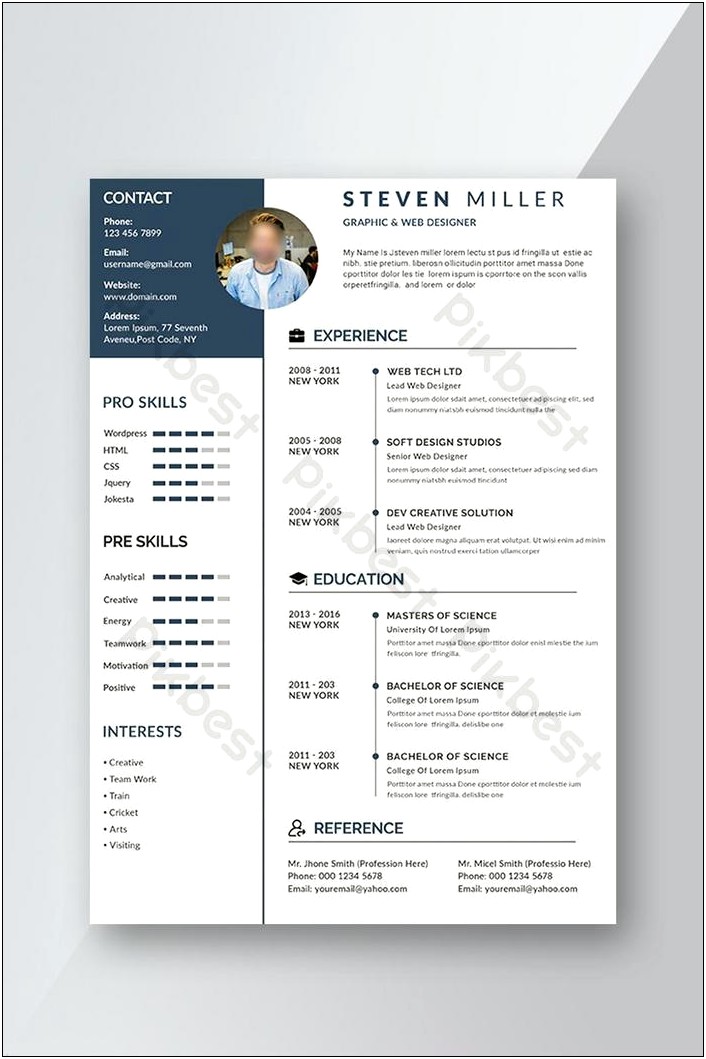 The Best Template For Resume In Word