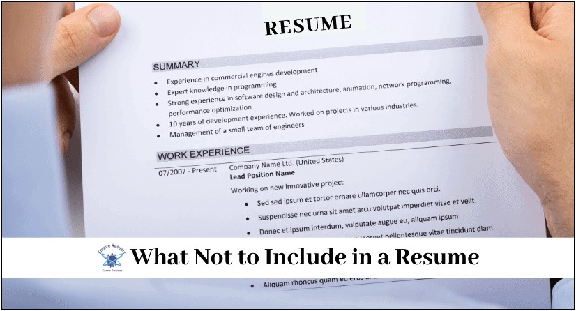 Things To Include In A Resume Summary