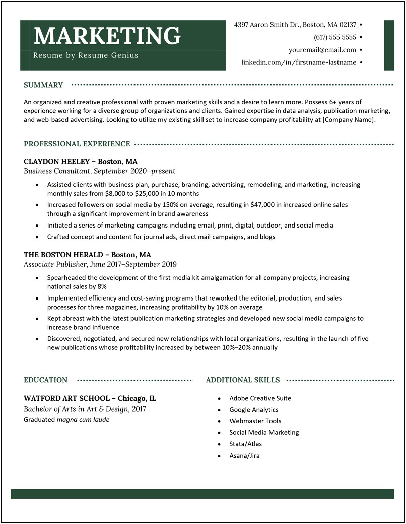 Tips For A Summary On Resume