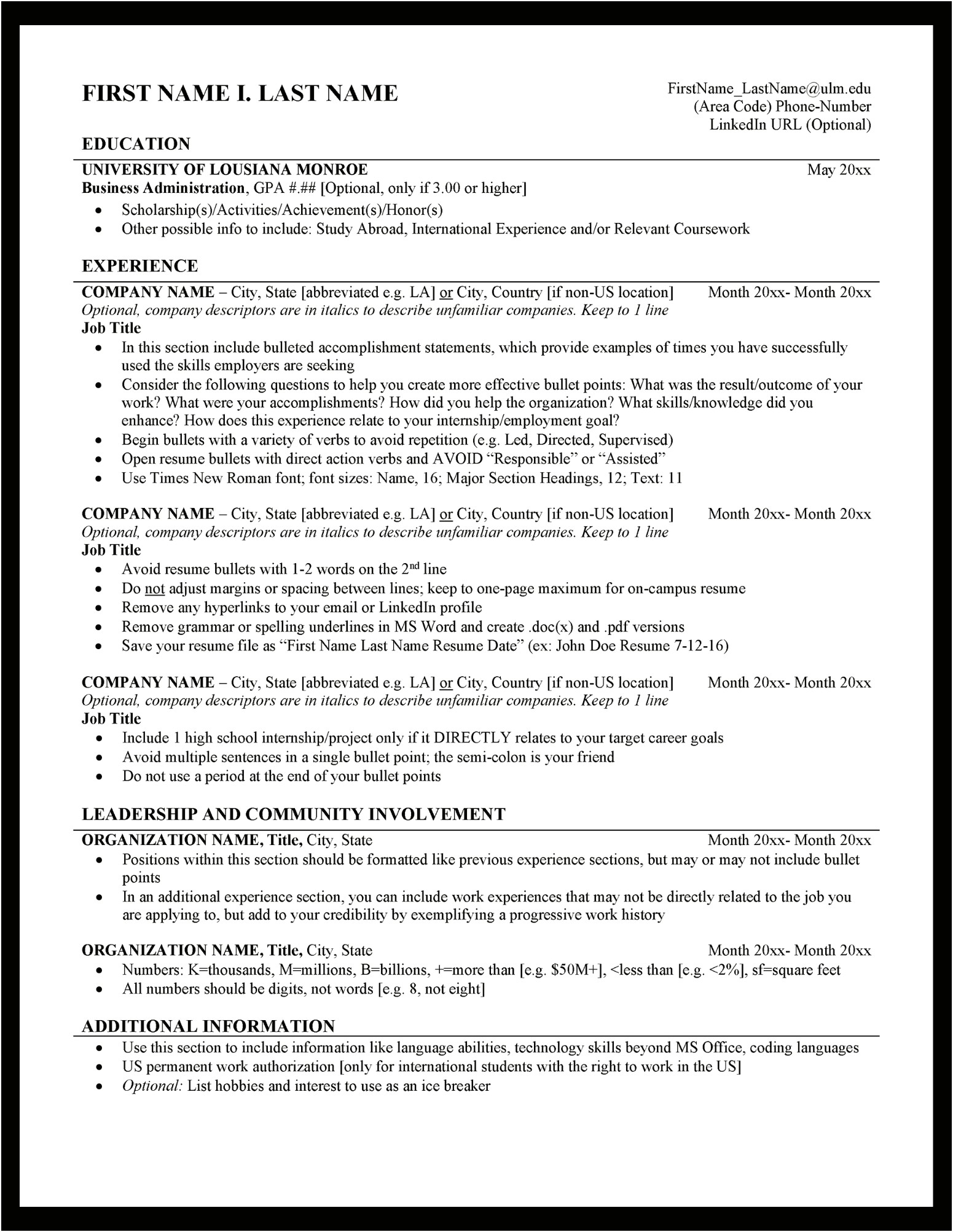 Tips For Writing A Resume For Grad School