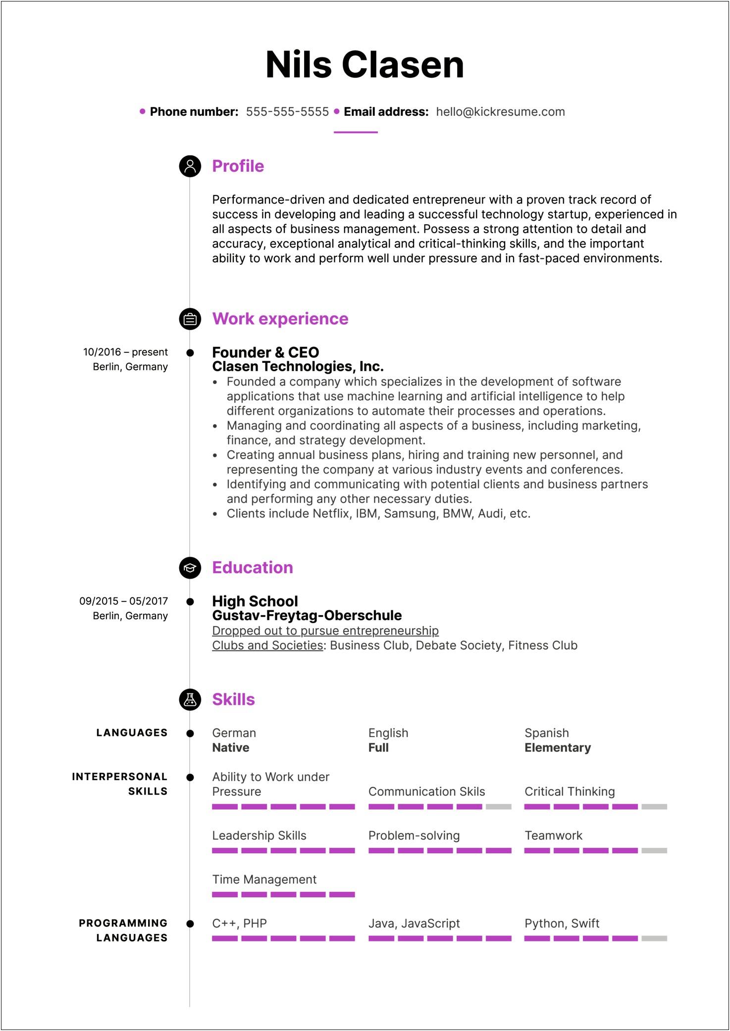 Too Many Years In School Resume