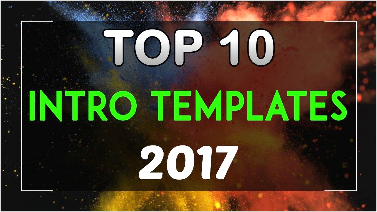 Top 10 Intro Templates No Text Free Download