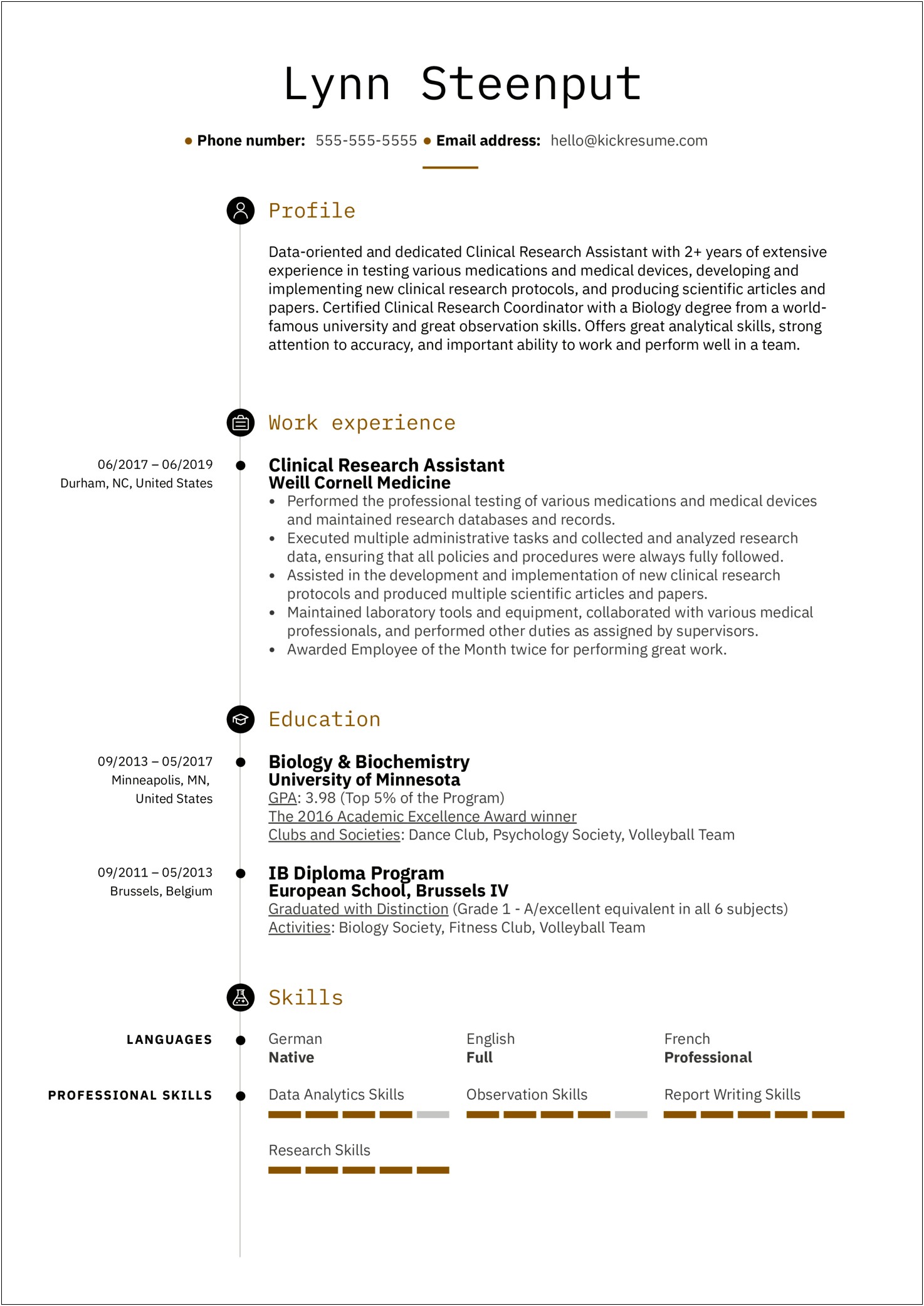 Top Resume Templates For Clinical Research Coordinator