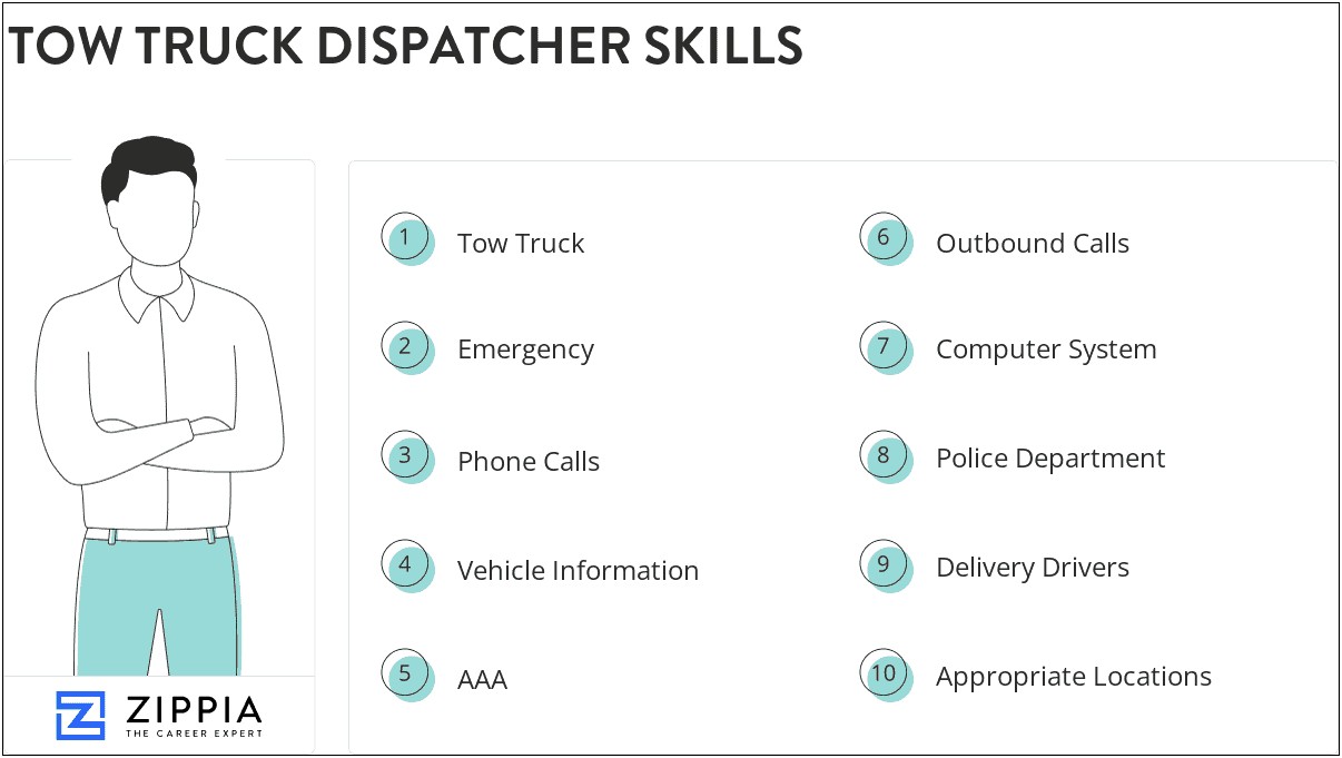 Tow Dispatcher Job Duties For Resume