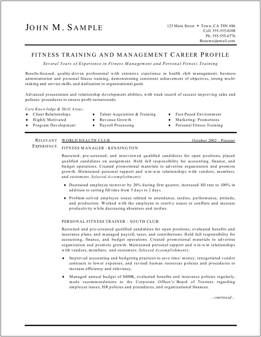 Trainer Resume Objective For Early Childhood Education