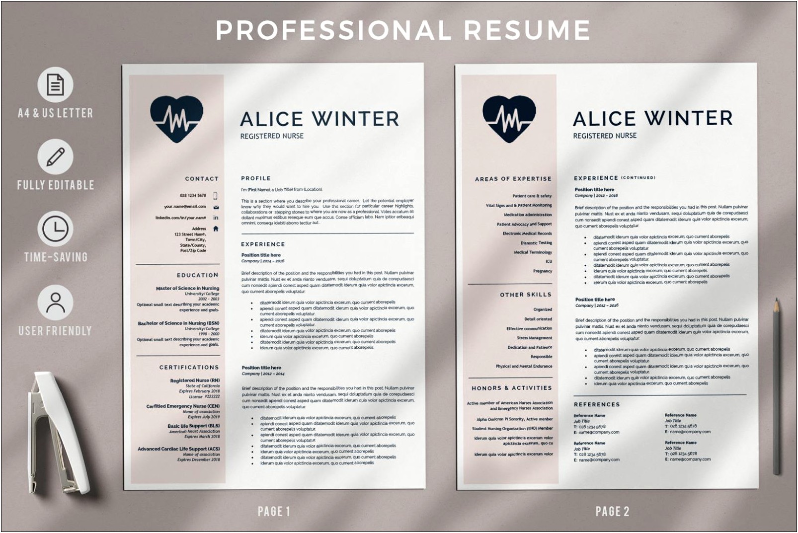 Travel Nurse Resume Template Free Download