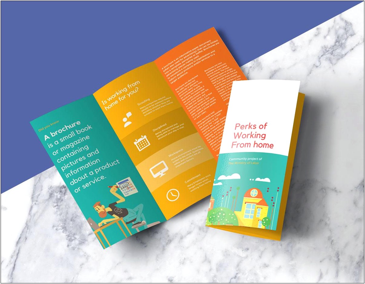 Tri Fold Brochure Free Psd Mockup Template