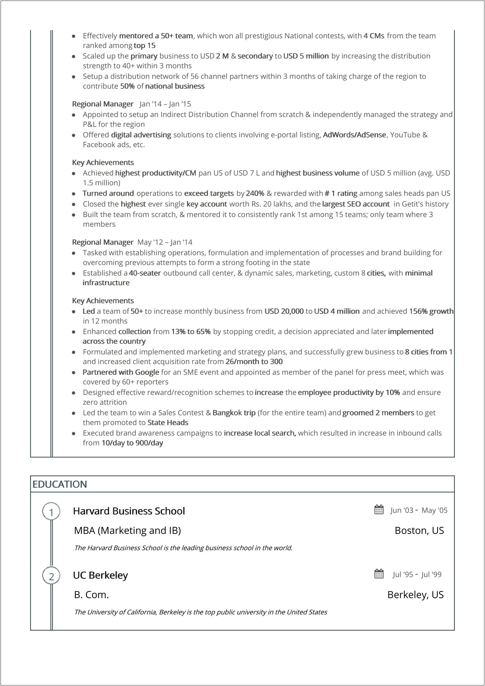 Two Page Resume That Focuses On Skills