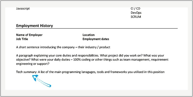 Two Sentence Work Summary For Resume