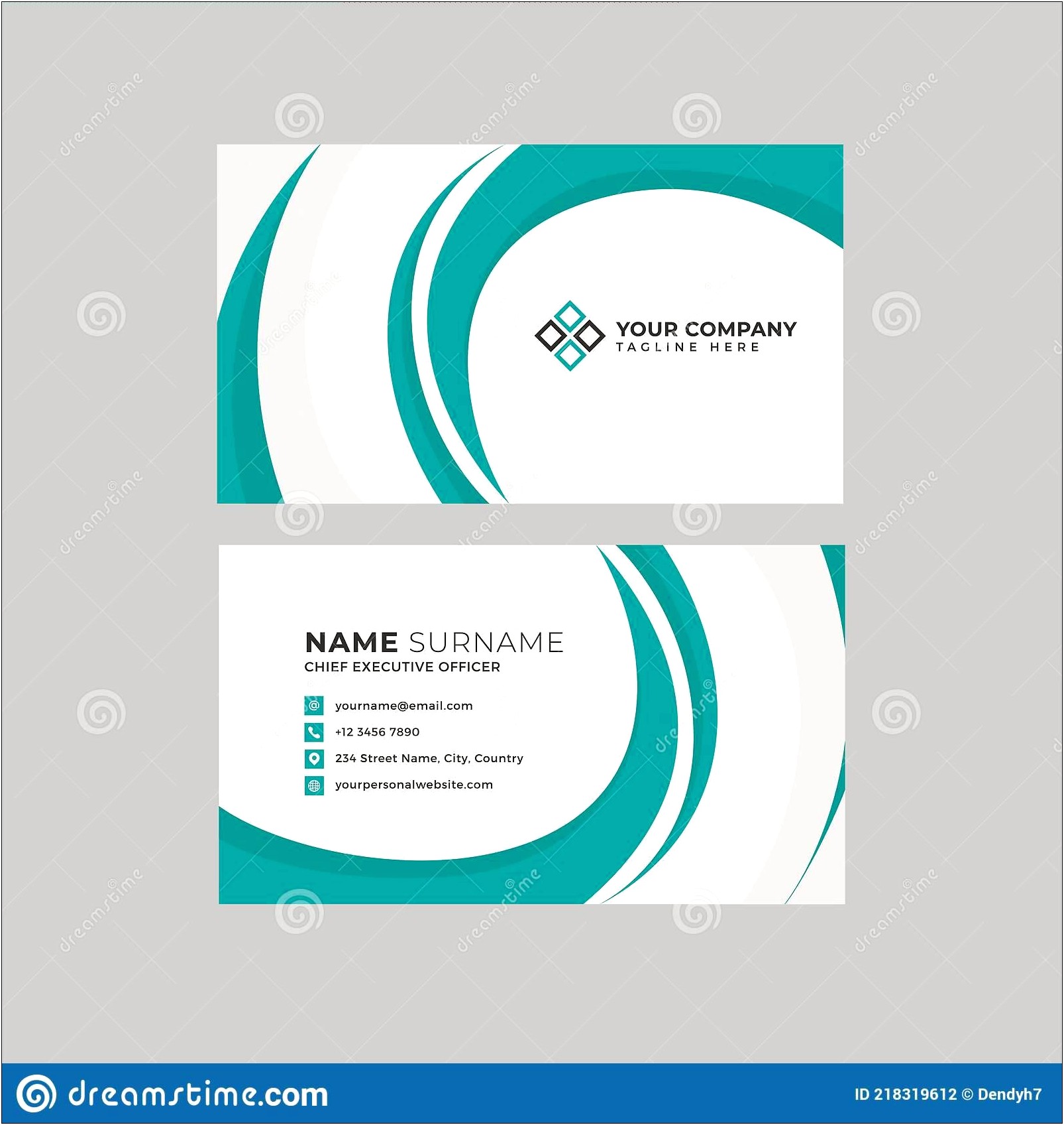 Two Sided Card With Numbers Template Free