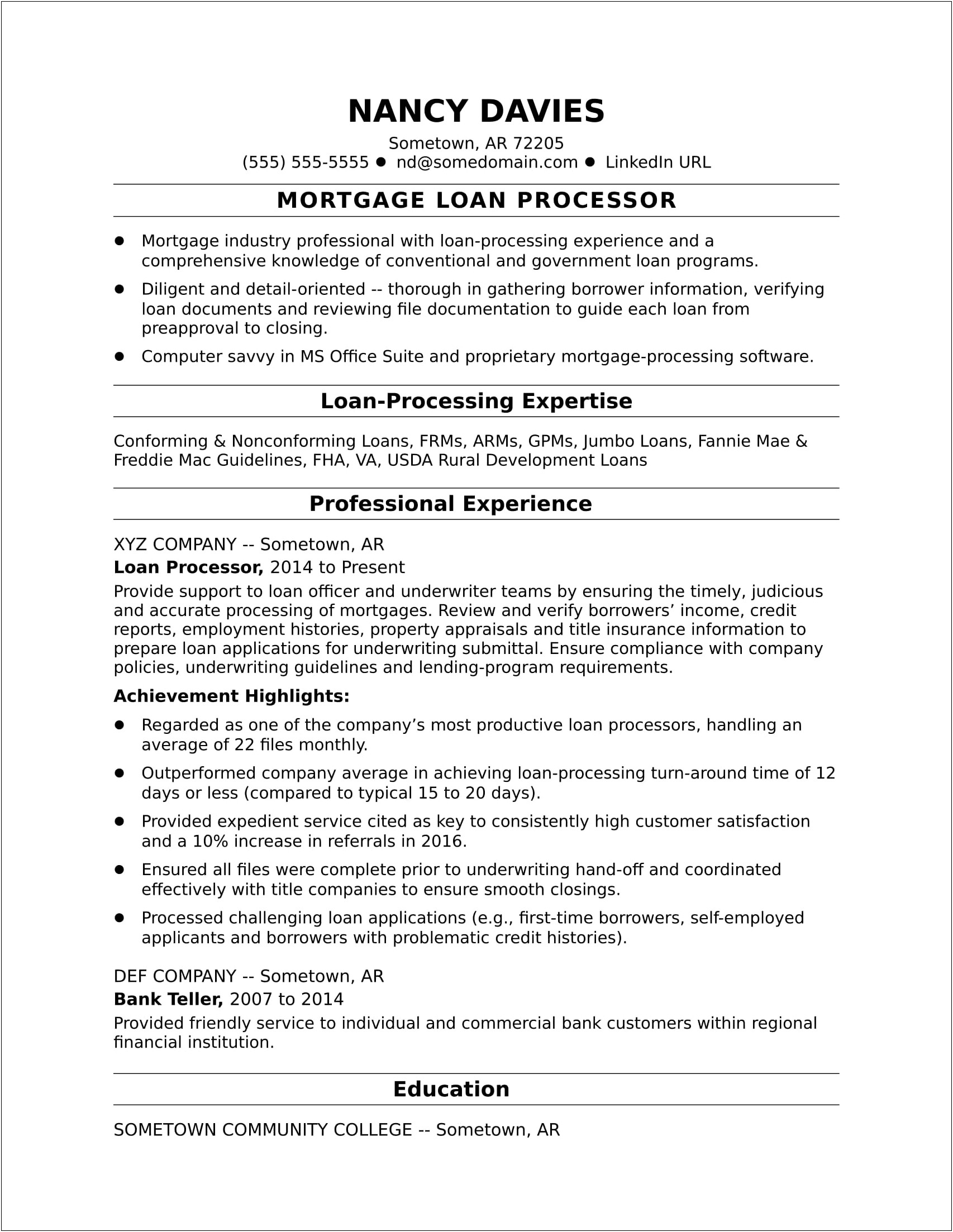 Underwriting Assistant Summary Resume Cover Letter