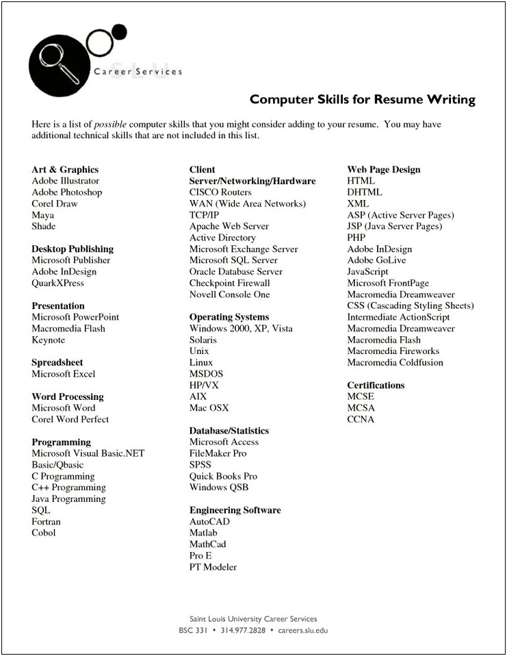 Unique Skills To Put On Resume