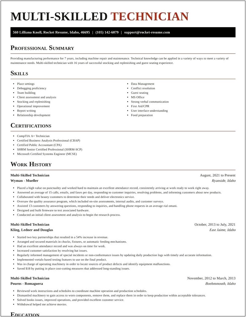 Unit Clerk Monitor Tech Job Description Resume