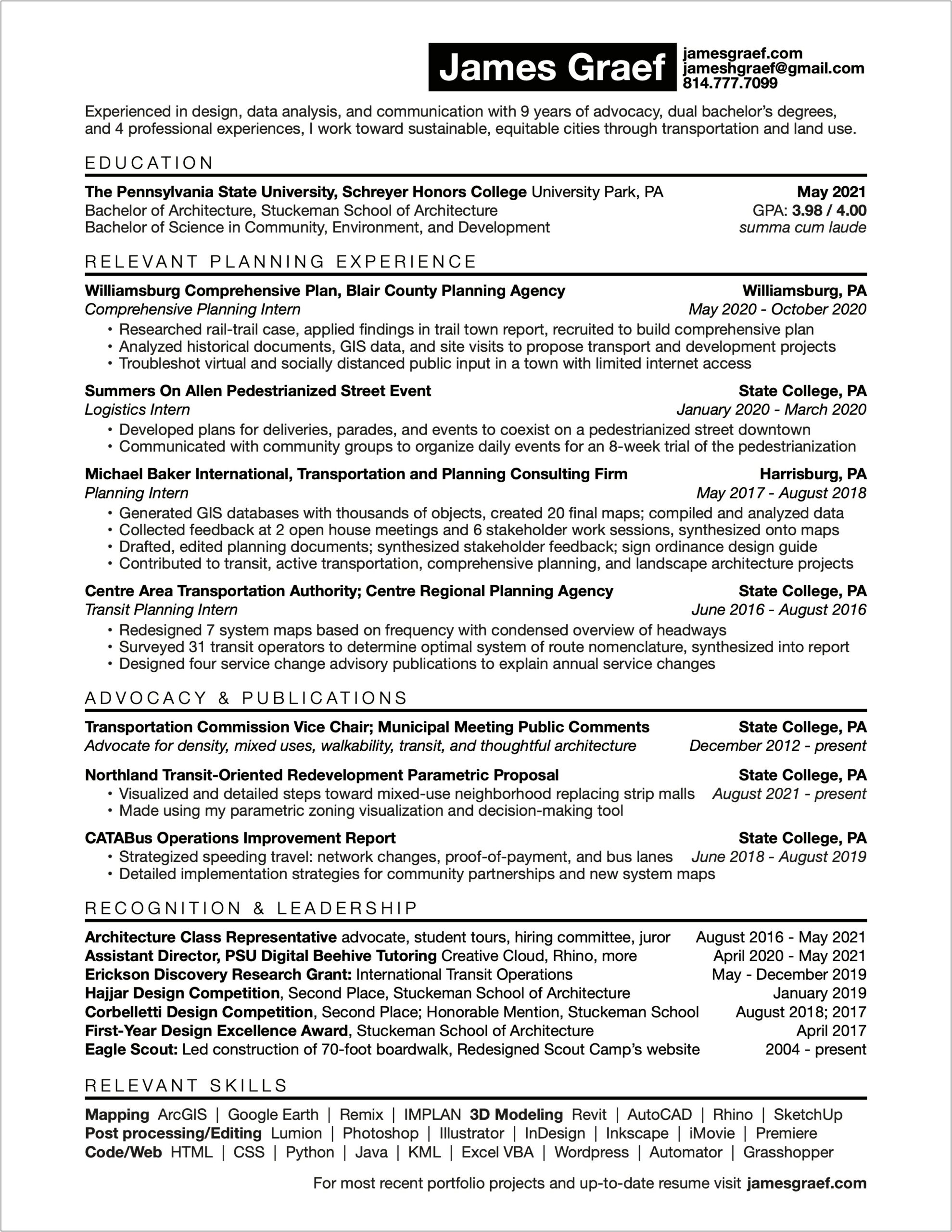 University Of Pennsylvania School Of Design Resume