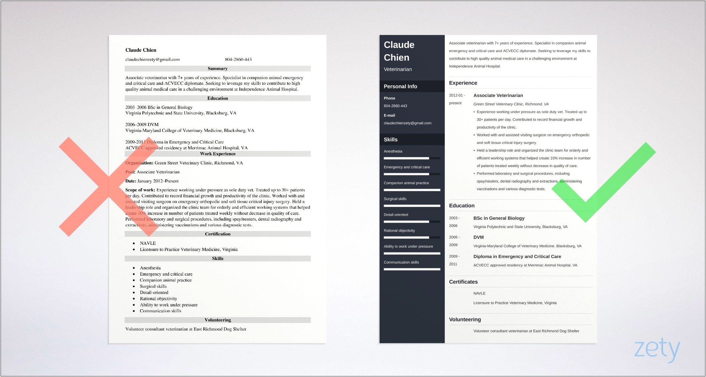 University Of Virginia Md Resumen Example