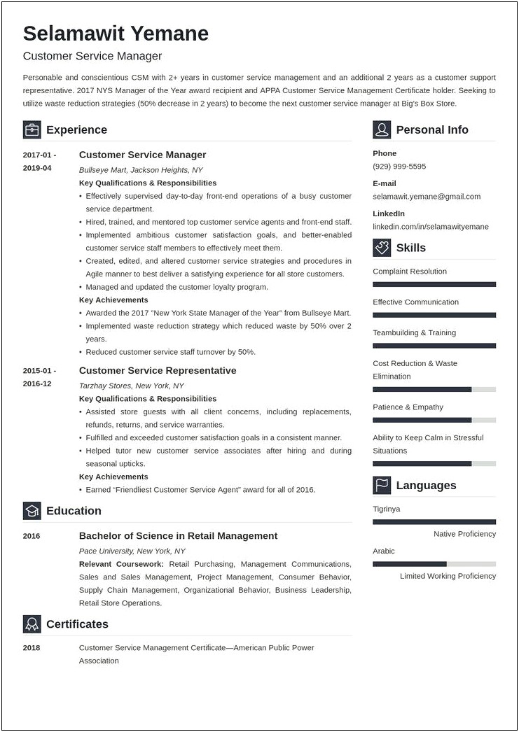 Updated2017 Resume For Customer Service Job