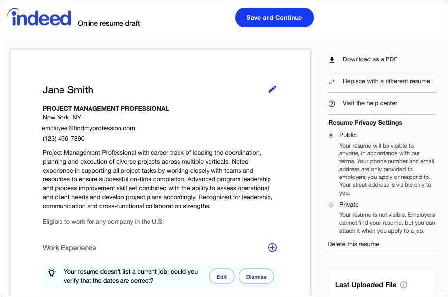 Upload Resume To Indeed Good Idea