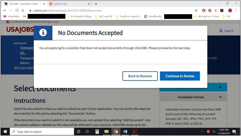 Usa Jobs Upload Resume Button Does Nothing