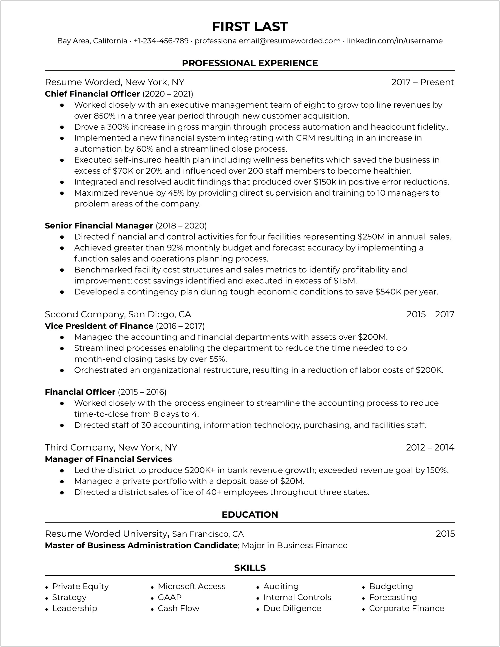 Vice President Of Commercial Closings Resume Examples