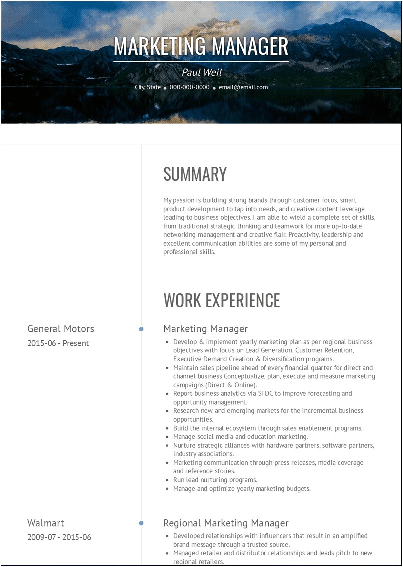 Walmart Customer Service Manager Resume Sample