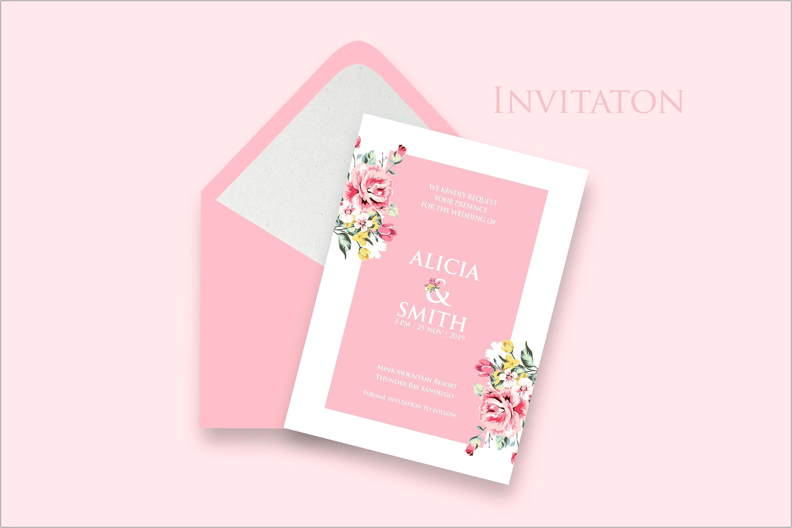 Wedding Invitation Card Psd Design Template Free Download