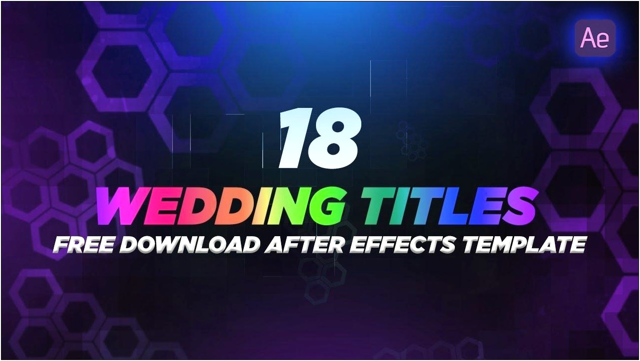 Wedding Title Templates For After Effects Free