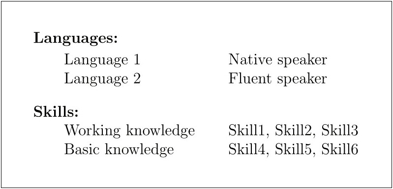 Where To Place Language Skills On Resume