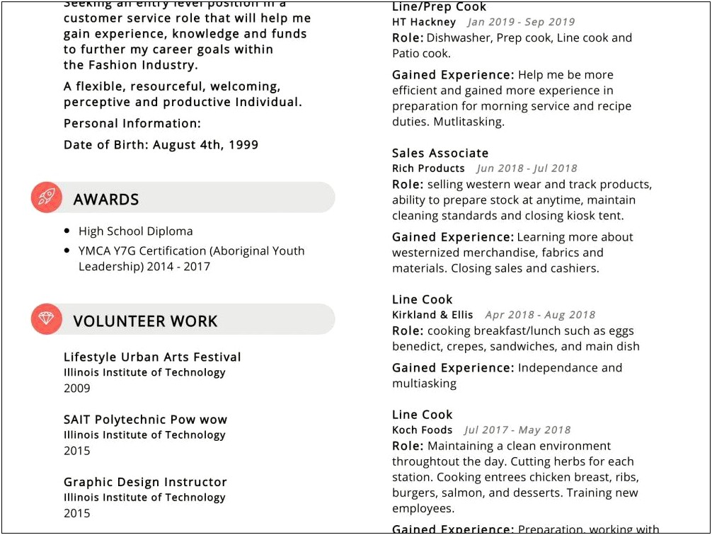 Where To Place Volunteer Work On Resume Examples