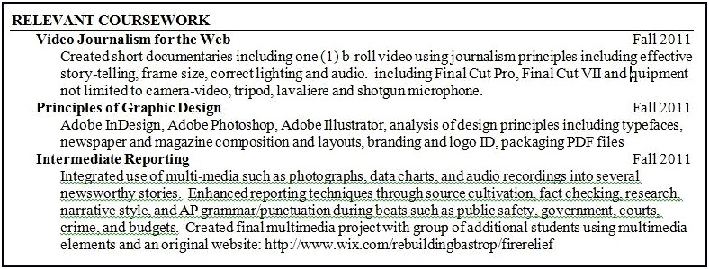 Where To Put Capstone In Resume