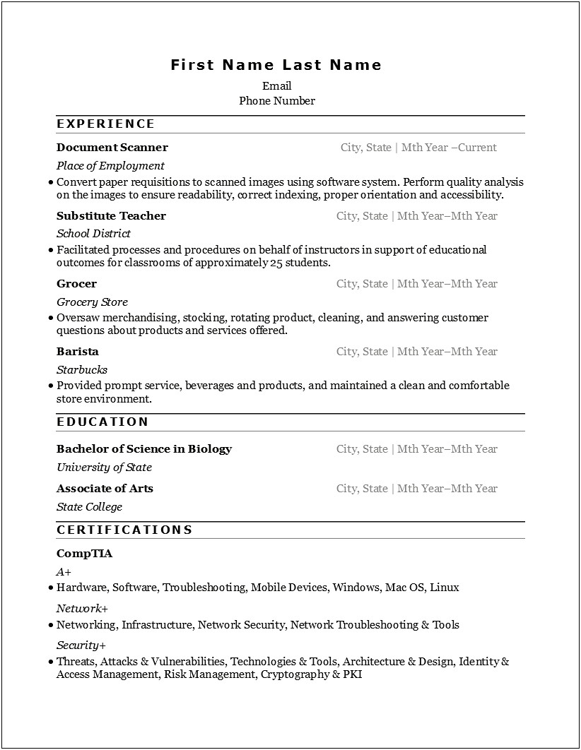 Where To Put Comptia Logo On Resume