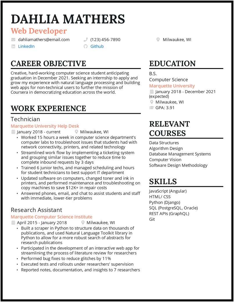 Where To Put Practicum Experience On Resume