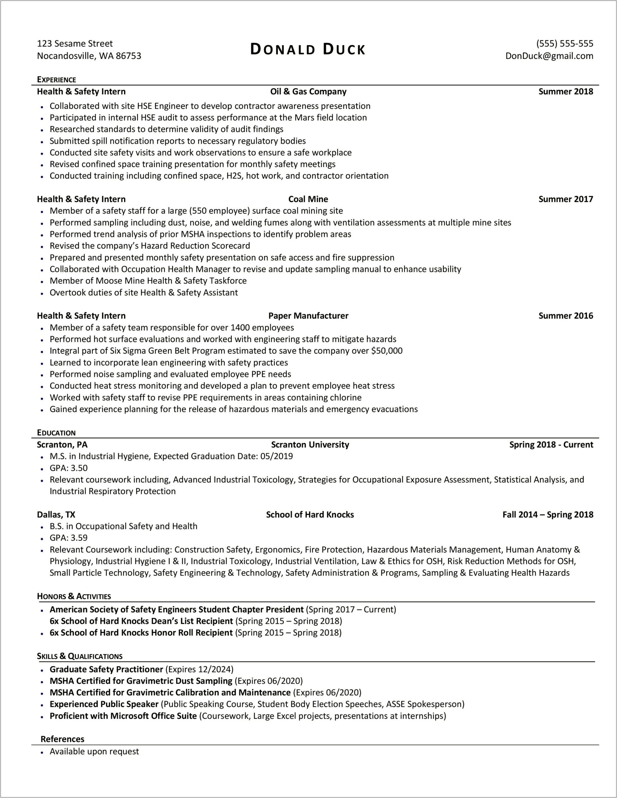 Where To Put Relevant Coursework On Resume