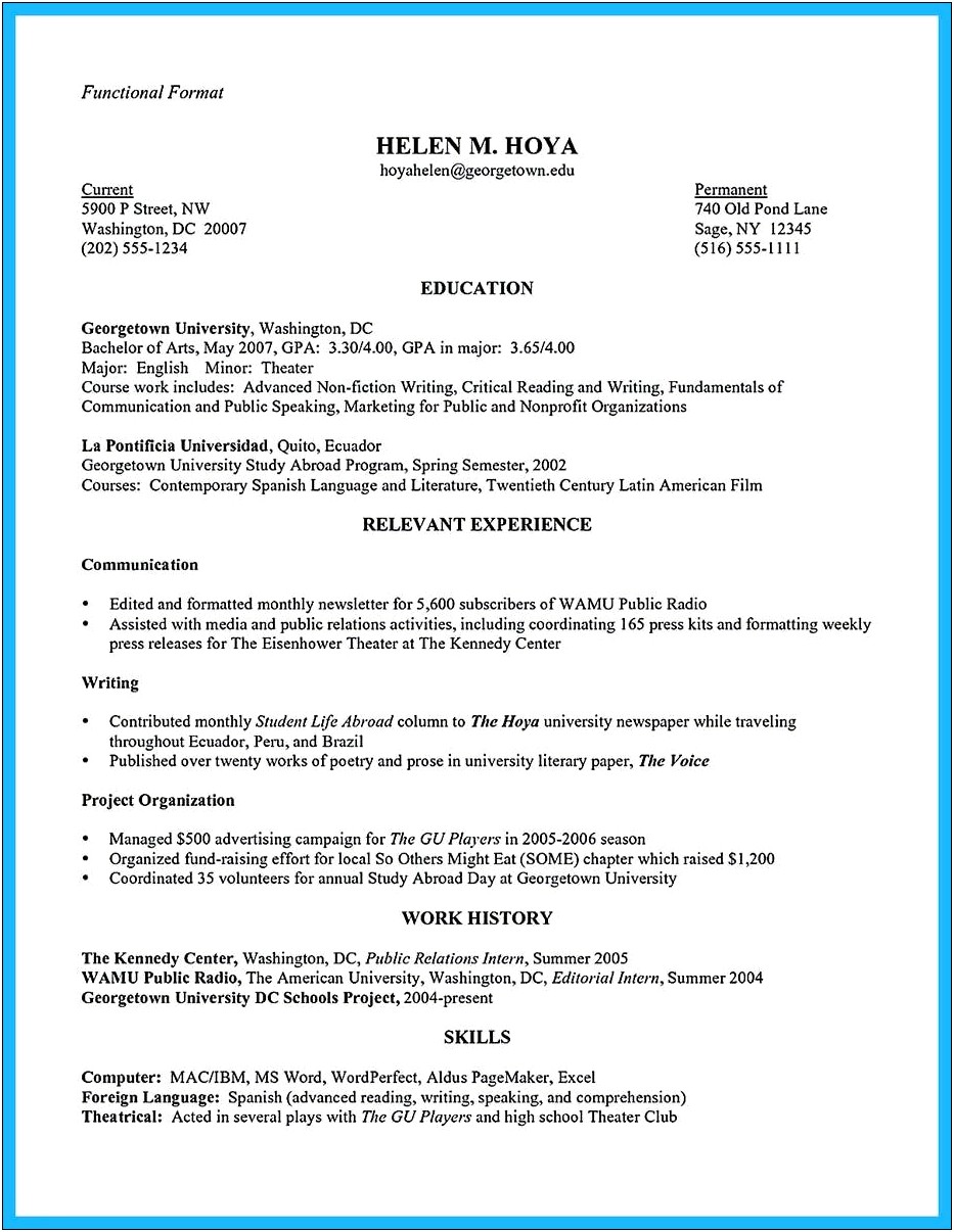 Where To Put Speaking Experience On Resume