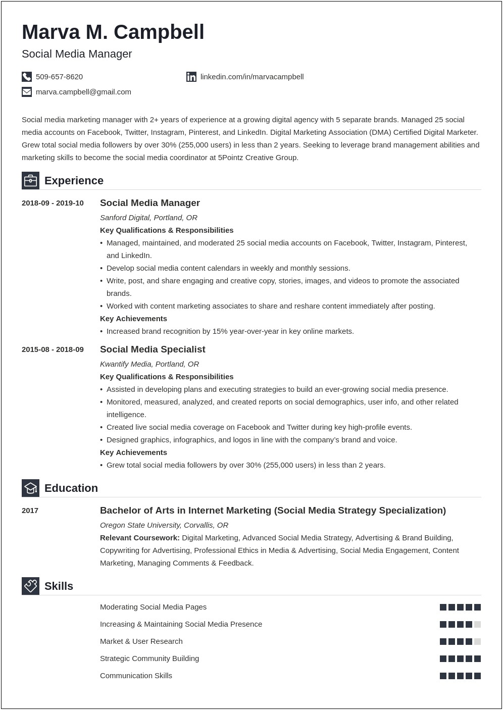 Where To Put Specialization In Resume